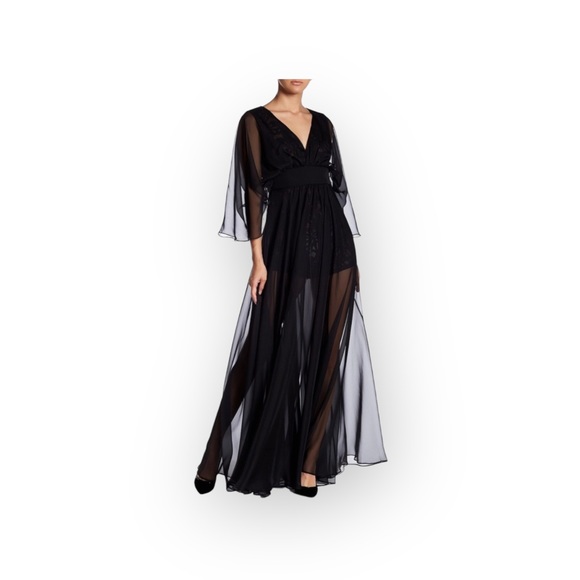 new Lotus Threads ๐ Lace Romper Overlay Gown Cocktail Maxi Dress ๐ Edgy Chic - Picture 5 of 16